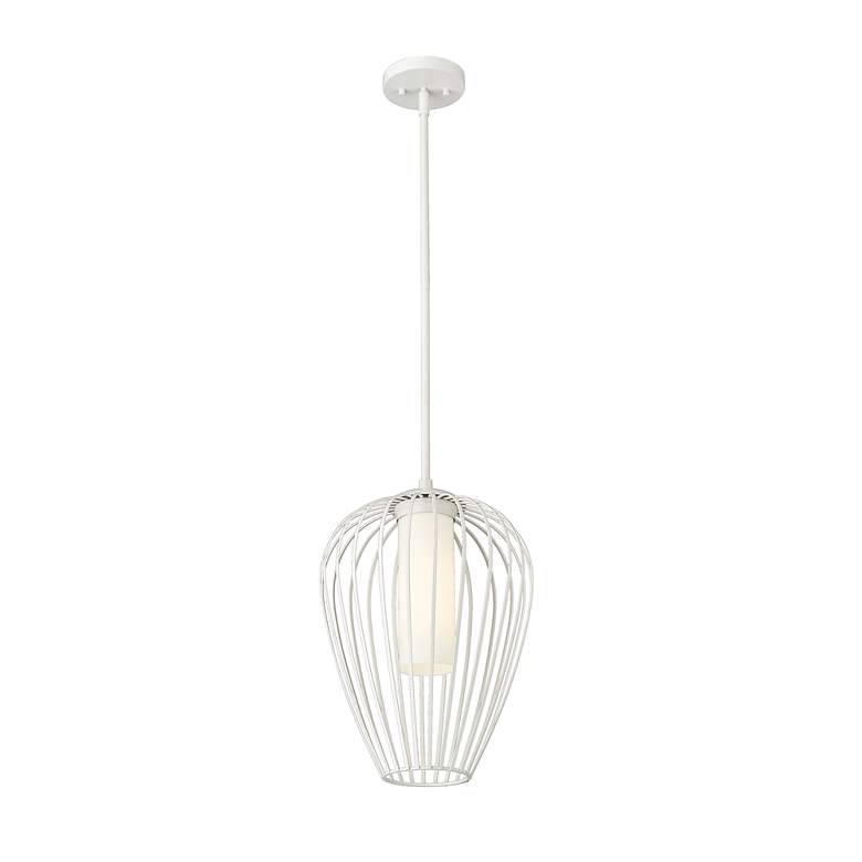Image 6 Savanti by Z-Lite Textured White 1 Light Pendant more views