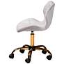Savara Gray Velvet Fabric Adjustable Swivel Office Chair