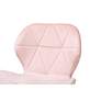Savara Pink Velvet Fabric Adjustable Swivel Office Chair