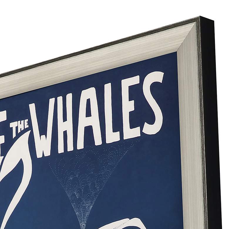 Image 4 Save the Whales 44 inch High Rectangular Giclee Framed Wall Art more views
