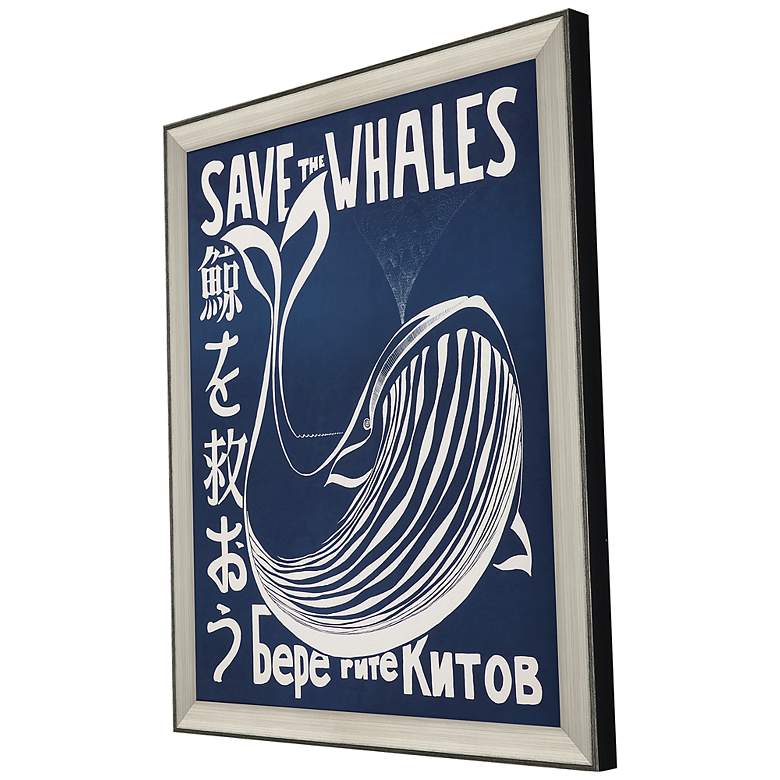 Image 5 Save the Whales 44 inch High Rectangular Giclee Framed Wall Art more views