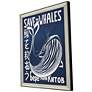 Save the Whales 44" High Rectangular Giclee Framed Wall Art in scene