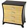 Saverio 32" Wide Gold Ostrich Leather 4-Drawer Chest