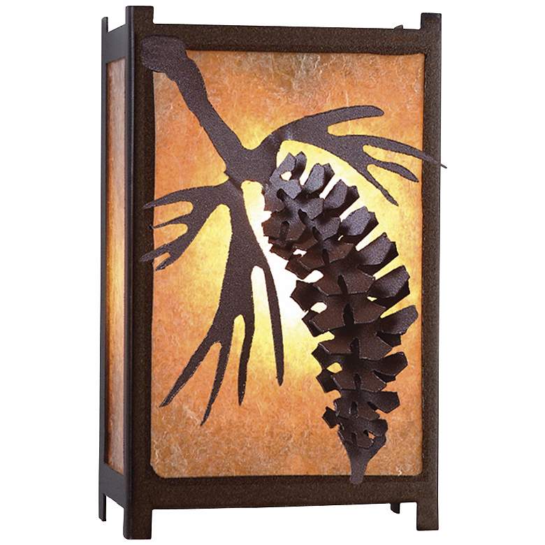 Image 1 Savern Series Pinecone 8 inch High Wall Sconce