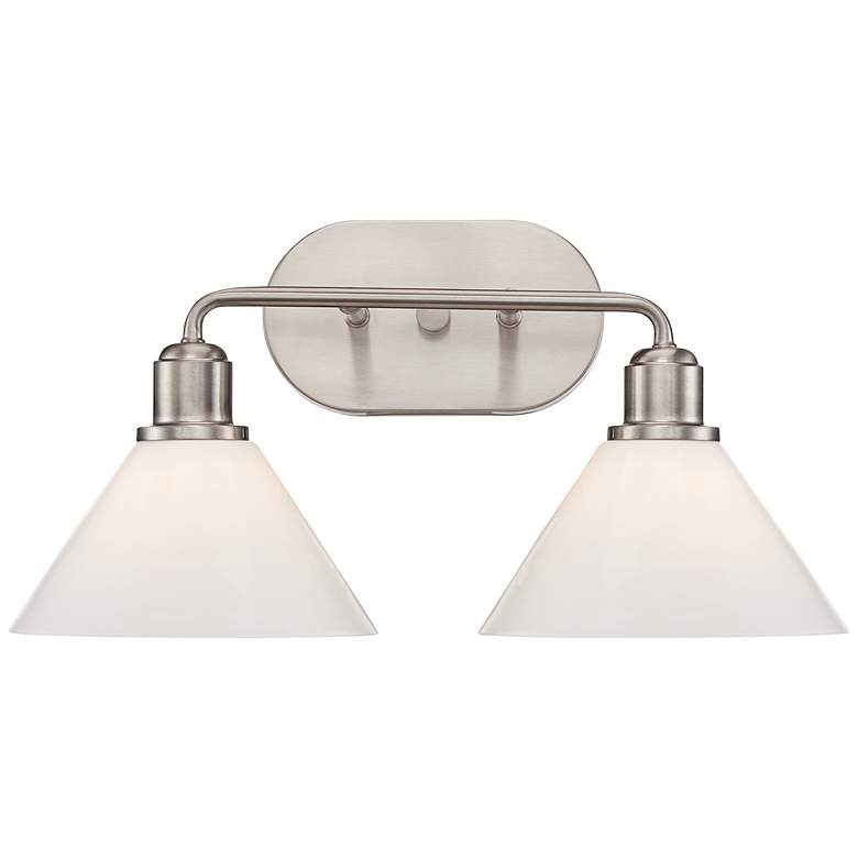 Image 1 Saville 18" Wide Brushed Nickel Bath Light