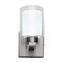 5_Saville 7" Wide Brushed Nickel Bathroom Sconce With Clear Glass Shade more views