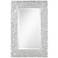 Savla Textured Relief Silver 24" x 36" Wall Mirror