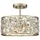 Savory House Cavel 13"W Silver Gold 2-Light Ceiling Light