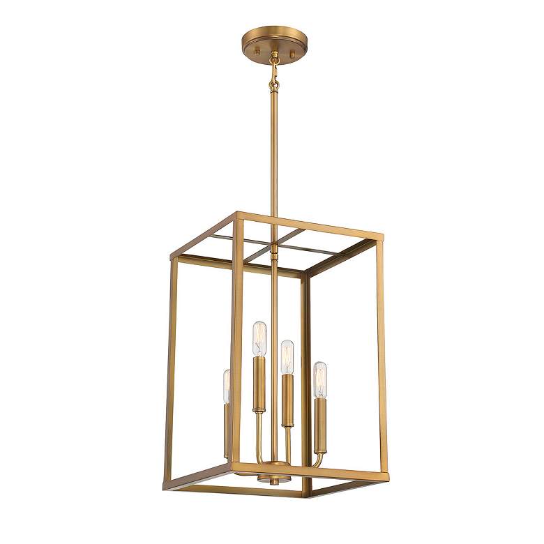Image 4 Savory House Meridian 12" Wide Natural Brass Mini Pendant more views