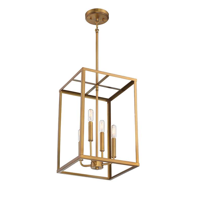 Image 5 Savory House Meridian 12" Wide Natural Brass Mini Pendant more views