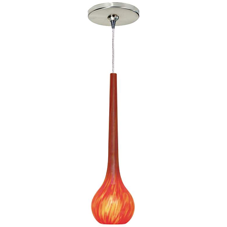Image 1 Savoy 4 inchW Red and Nickel Freejack Mini Pendant with Canopy