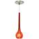 Savoy 4"W Red and Nickel Freejack Mini Pendant with Canopy