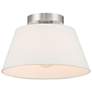 3_Savoy House 12" Wide 3-Light Brushed Nickel and White Ceiling Light more views