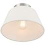 4_Savoy House 12" Wide 3-Light Brushed Nickel and White Ceiling Light more views