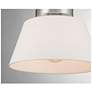 5_Savoy House 12" Wide 3-Light Brushed Nickel and White Ceiling Light more views