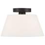 1_Savoy House 12" Wide 3-Light Matte Black and White Ceiling Light