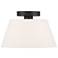 Savoy House 12" Wide 3-Light Matte Black and White Ceiling Light