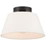 3_Savoy House 12" Wide 3-Light Matte Black and White Ceiling Light more views