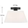 6_Savoy House 12" Wide 3-Light Matte Black and White Ceiling Light more views