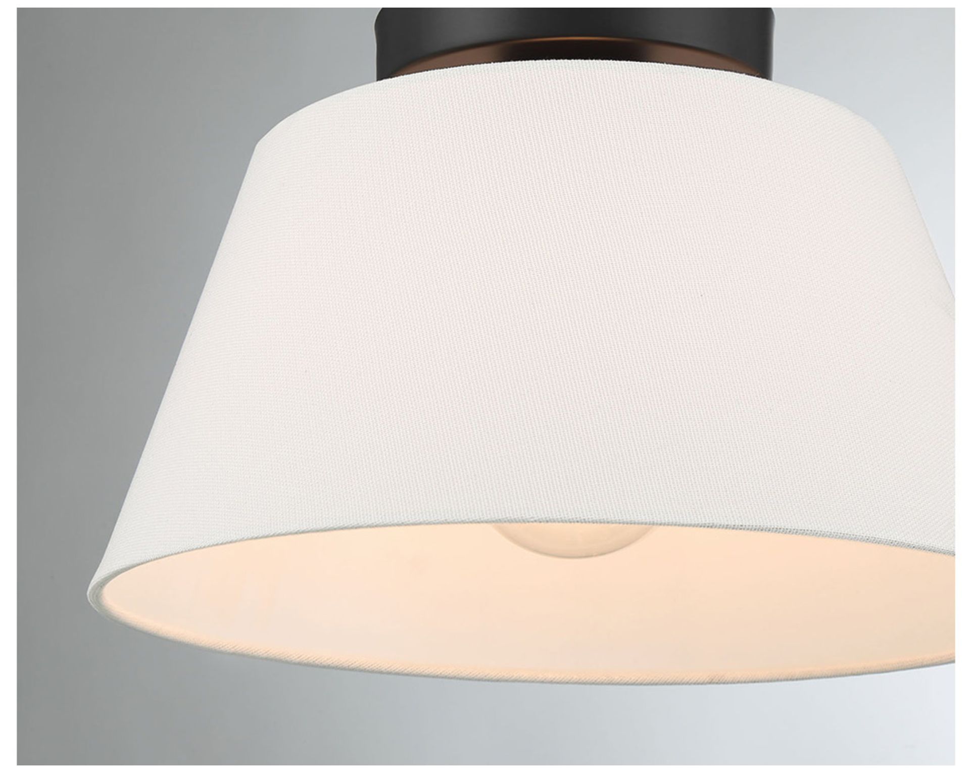 Image 5 Savoy House 12" Wide Matte Black and White Ceiling Light more views