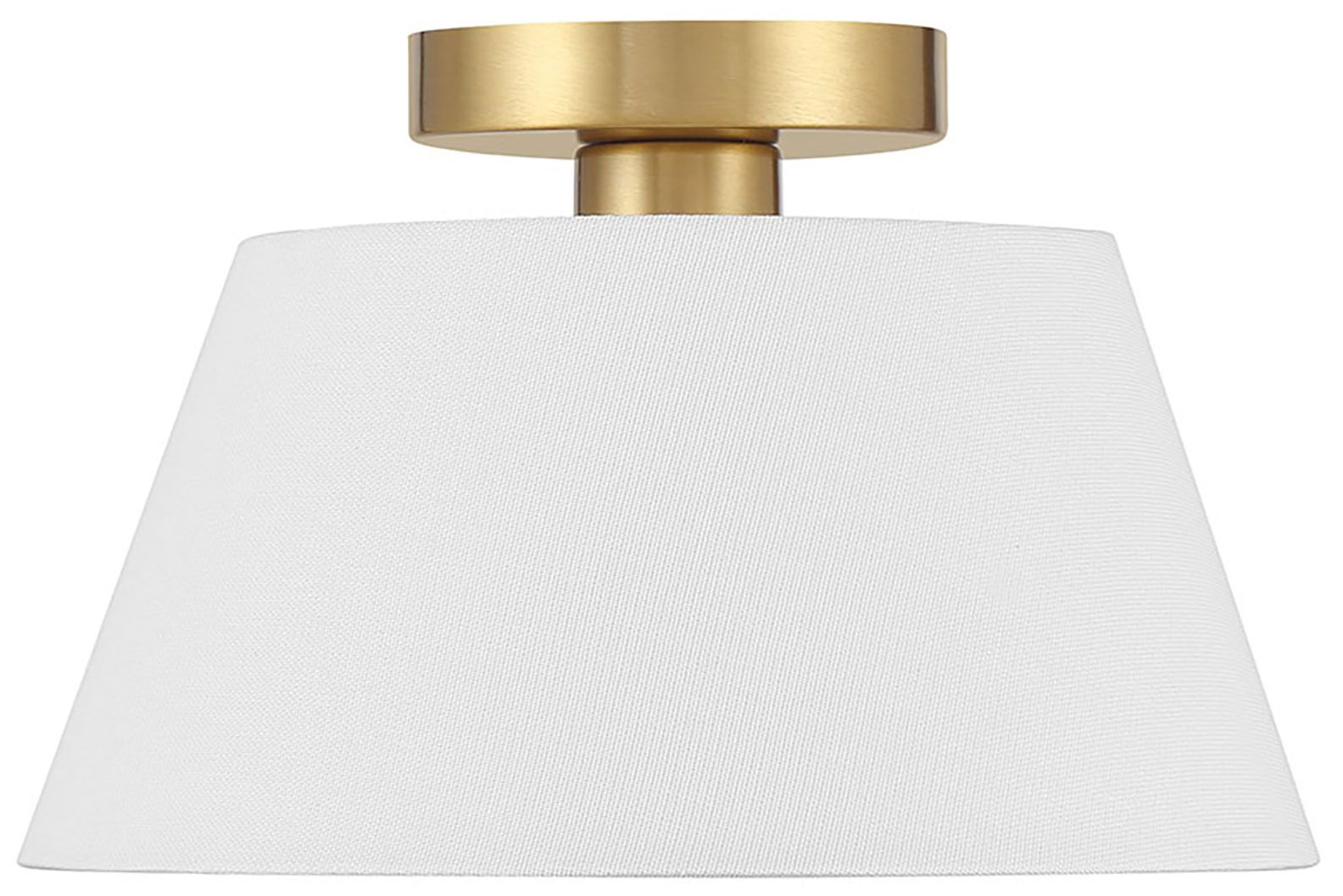 Image 2 Savoy House 12" Wide Natural Brass and White Ceiling Light more views