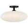 Savoy House 18" Wide Matte Black White Glass Orb Ceiling Light