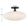 6_Savoy House 18" Wide Matte Black White Glass Orb Ceiling Light more views