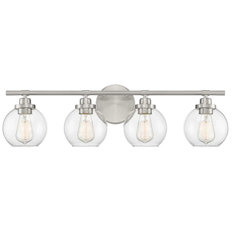 Image 1 Savoy House 30" Wide Satin Nickel 4-Light Bath Light