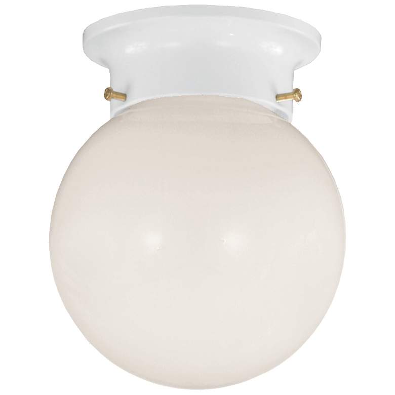Image 1 Savoy House  5 inch Wide White 1-Light Ceiling Light