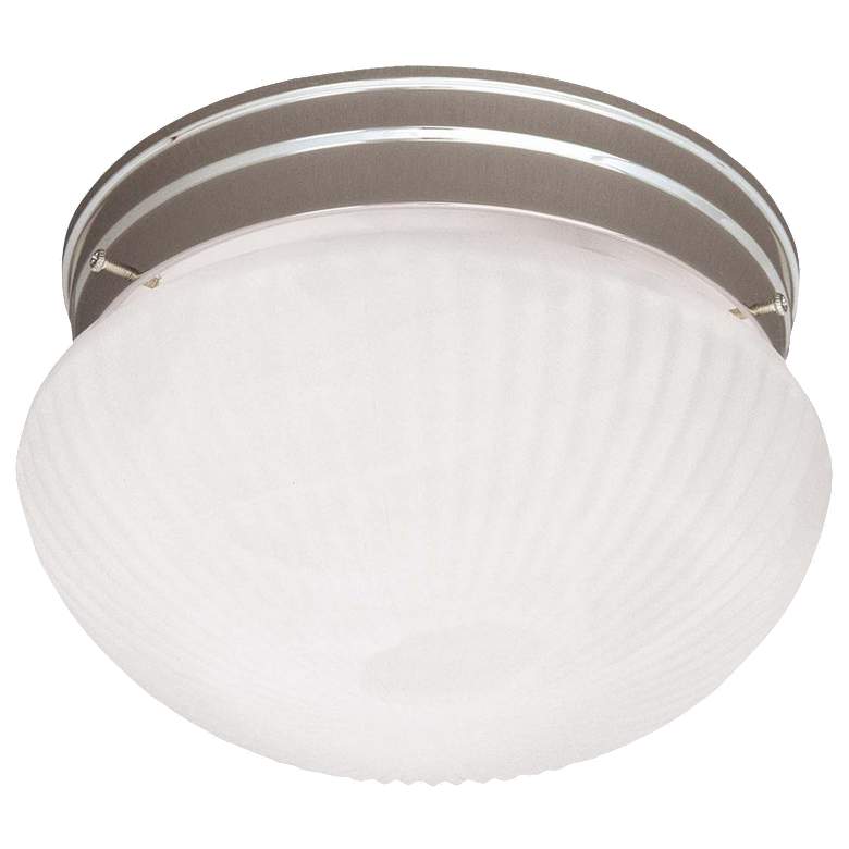 Image 1 Savoy House 7" Wide Satin Nickel 1-Light Ceiling Light