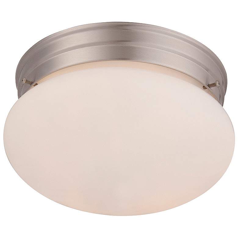 Image 1 Savoy House 9" Wide Satin Nickel 2-Light Ceiling Light