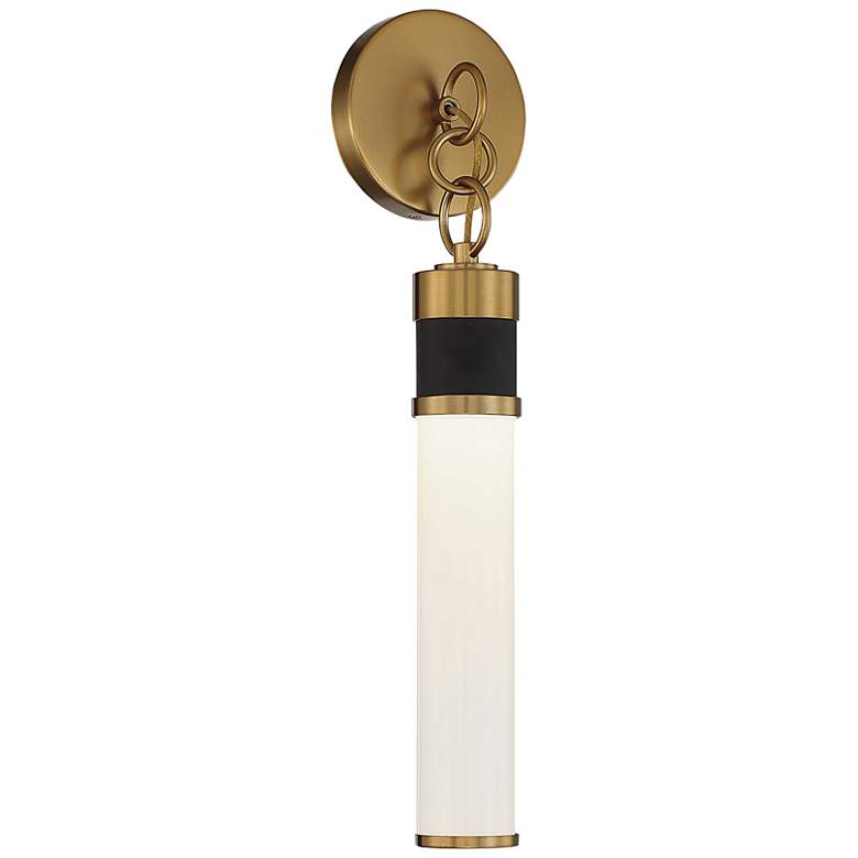 Image 1 Savoy House Abel 19 1/2" High Warm Brass LED Wall Sconce