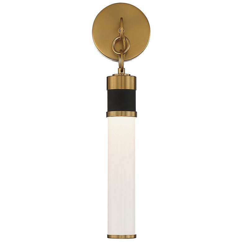 Image 3 Savoy House Abel 19 1/2" High Warm Brass LED Wall Sconce more views