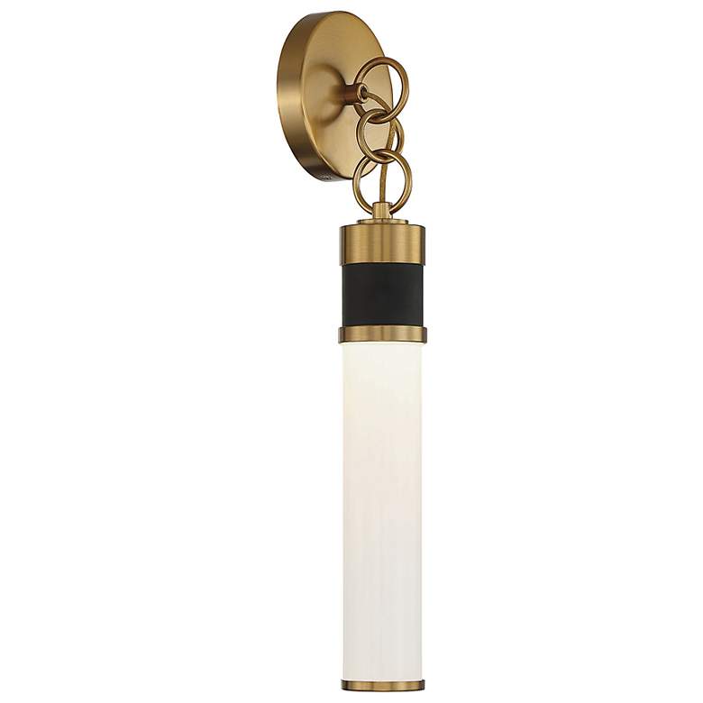 Image 4 Savoy House Abel 19 1/2" High Warm Brass LED Wall Sconce more views