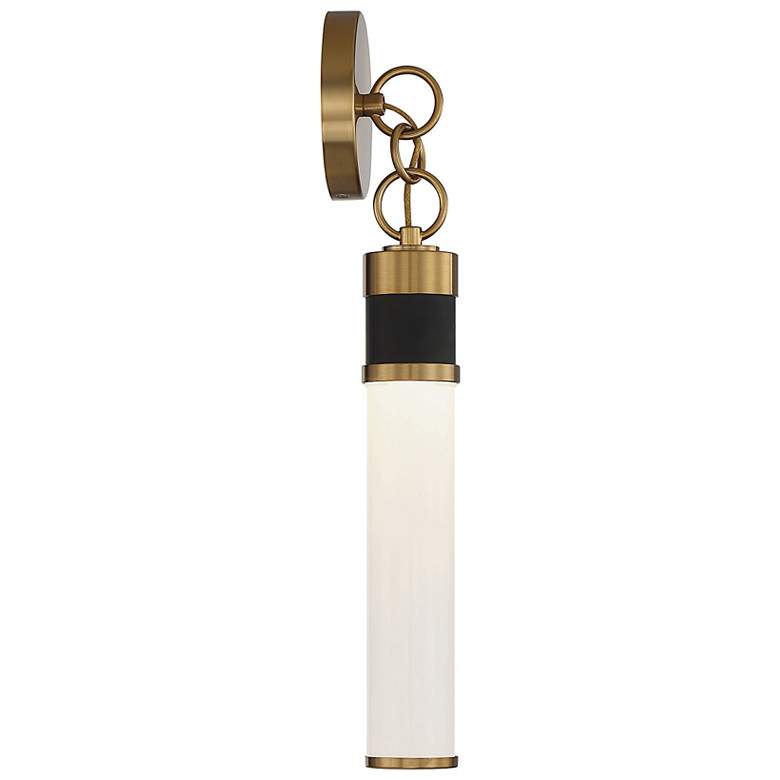 Image 5 Savoy House Abel 19 1/2" High Warm Brass LED Wall Sconce more views