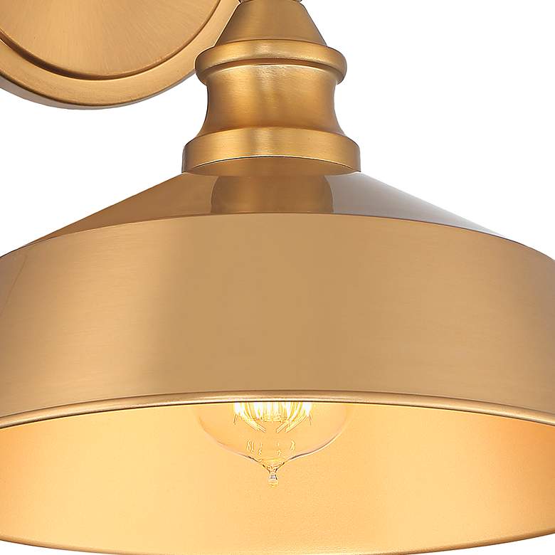 Image 2 Savoy House Abernathy 10" High Natural Brass Wall Sconce more views