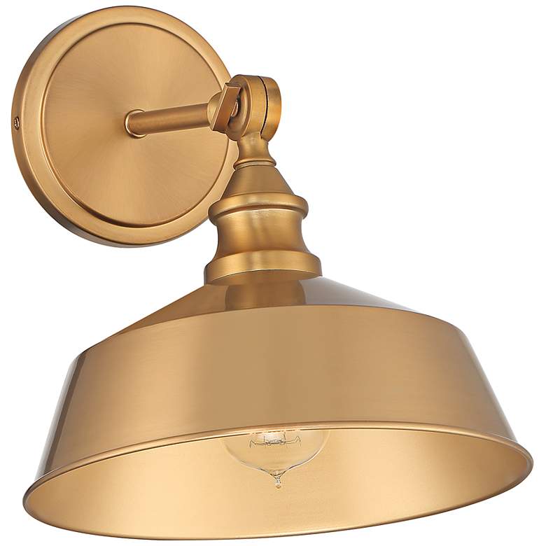 Image 3 Savoy House Abernathy 10" High Natural Brass Wall Sconce more views