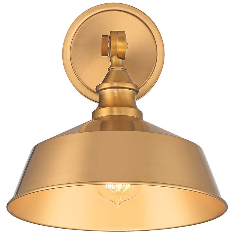 Image 4 Savoy House Abernathy 10" High Natural Brass Wall Sconce more views