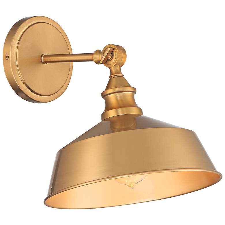 Image 5 Savoy House Abernathy 10" High Natural Brass Wall Sconce more views