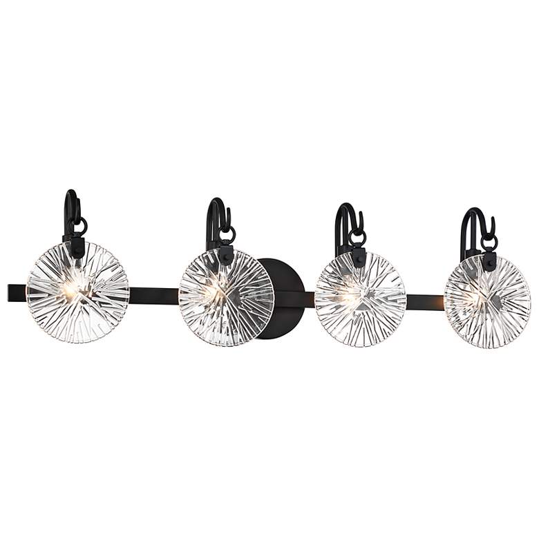 Image 4 Savoy House Addison 32" Wide Matte Black 4-Light Bath Light more views