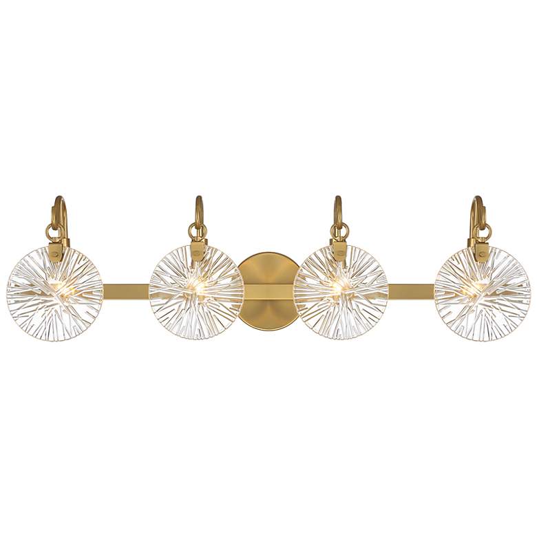 Image 1 Savoy House Addison 32" Wide Warm Brass 4-Light Bath Light