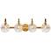Savoy House Addison 32" Wide Warm Brass 4-Light Bath Light