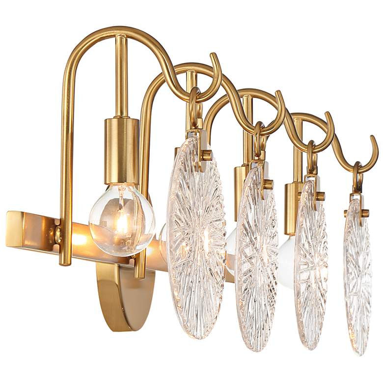 Image 3 Savoy House Addison 32" Wide Warm Brass 4-Light Bath Light more views