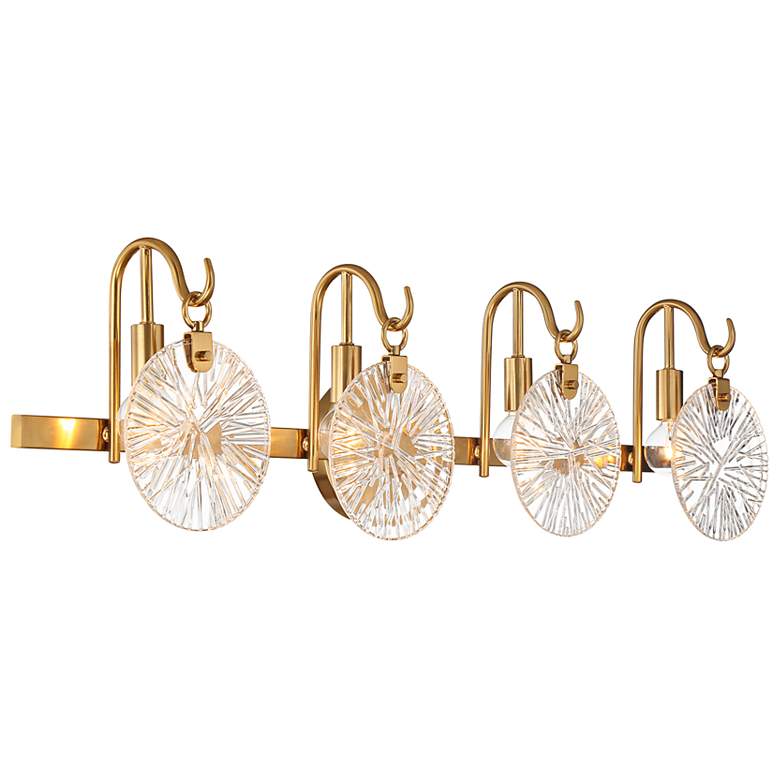 Image 4 Savoy House Addison 32" Wide Warm Brass 4-Light Bath Light more views