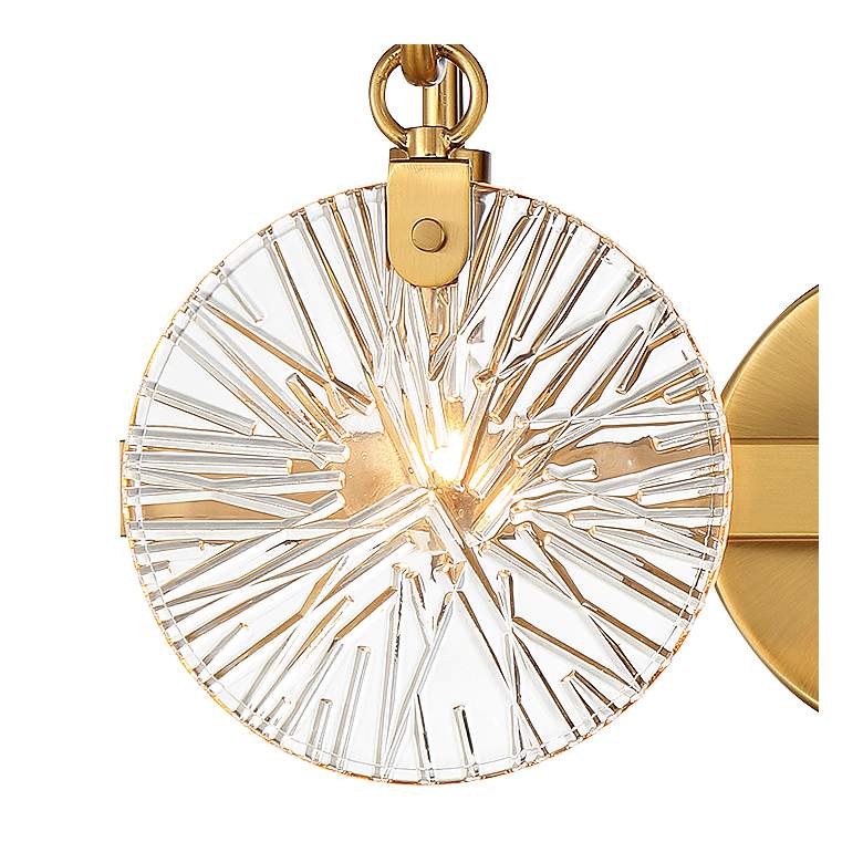 Image 2 Savoy House Addison 9" High Warm Brass 2-Light Wall Sconce more views