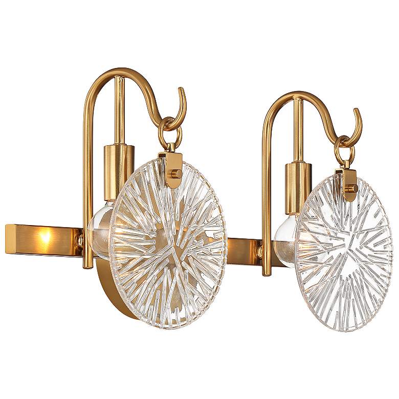 Image 4 Savoy House Addison 9" High Warm Brass 2-Light Wall Sconce more views
