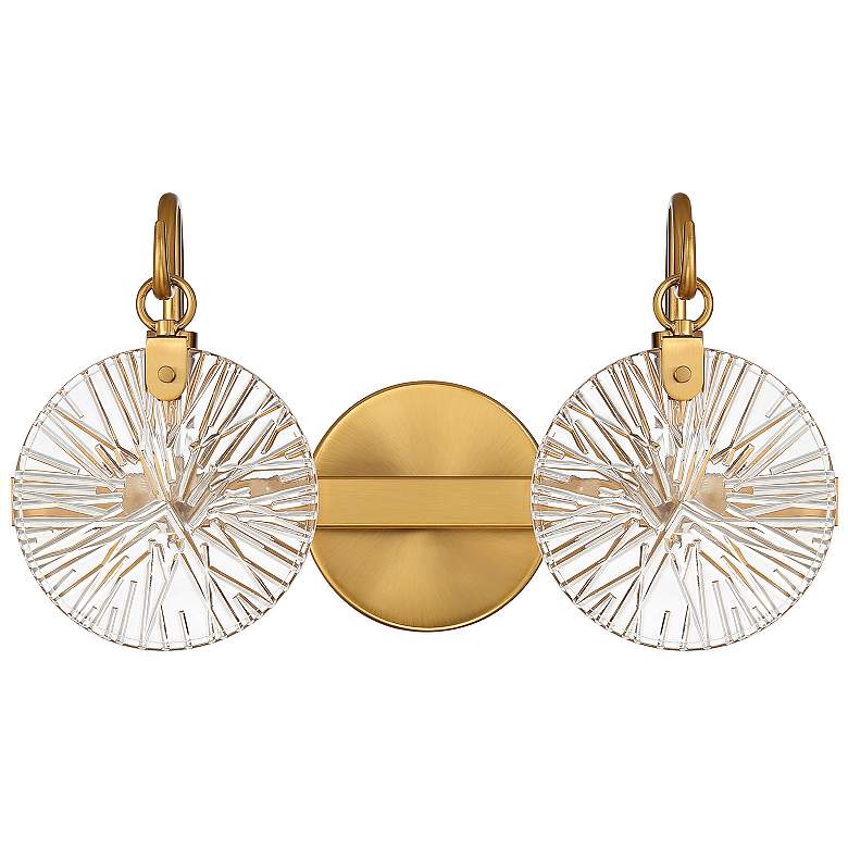 Image 6 Savoy House Addison 9" High Warm Brass 2-Light Wall Sconce more views