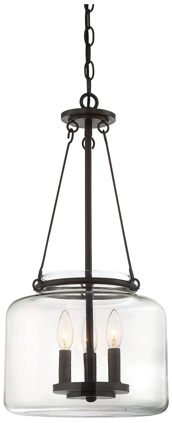 Image 2 Savoy House Akron 12"W English Bronze 3-Light Mini Pendant