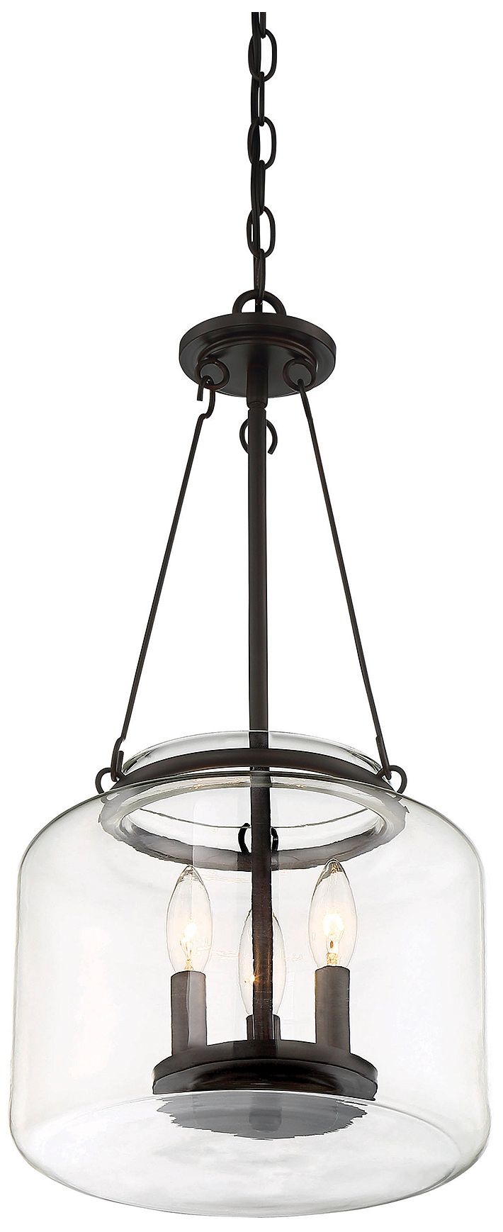 Image 3 Savoy House Akron 12"W English Bronze 3-Light Mini Pendant more views