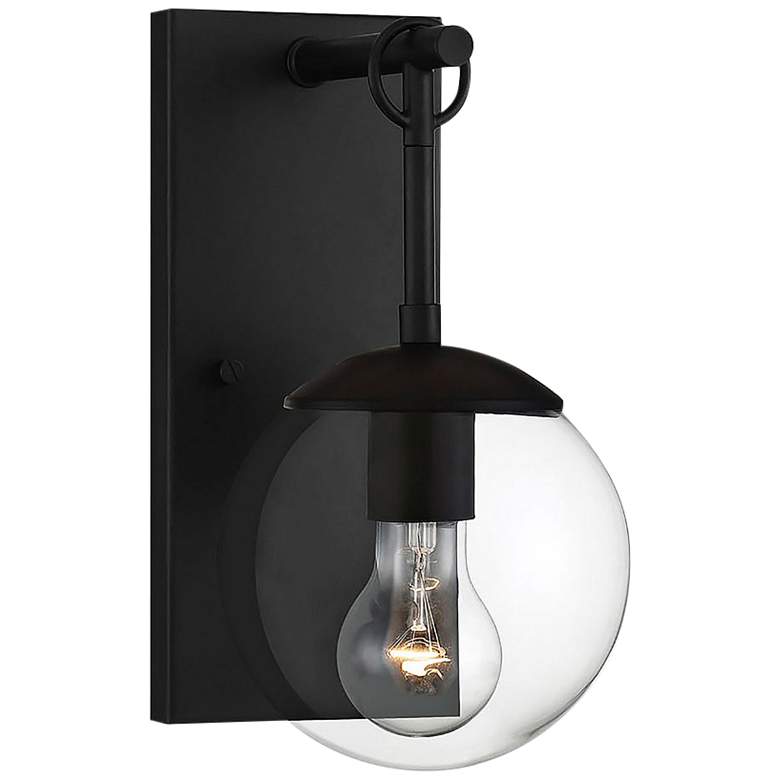 Image 1 Savoy House Alameda 11" High Matte Black Outdoor Wall Light